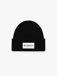 Label Knit Beanie - Schwarz