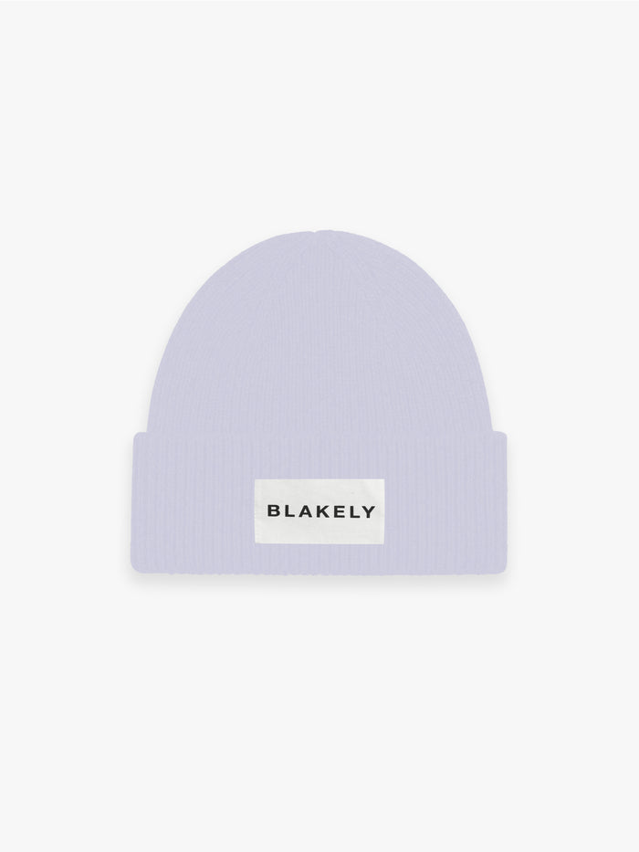 Label Knit Beanie - Lila