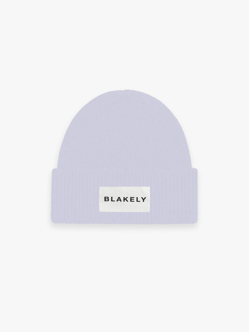 Label Knit Beanie - Lila