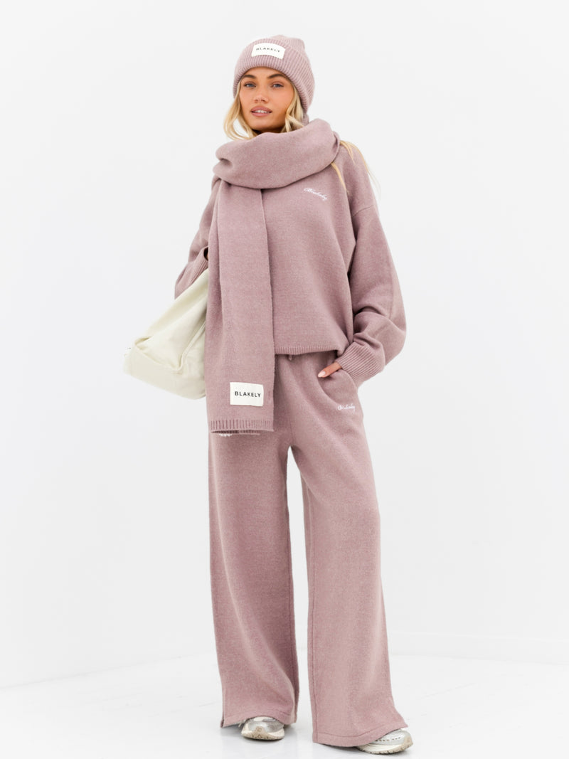 Label Knitted Scarf - Altrosa