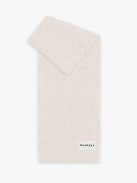 Label Knitted Scarf - Geröstetes Taupe