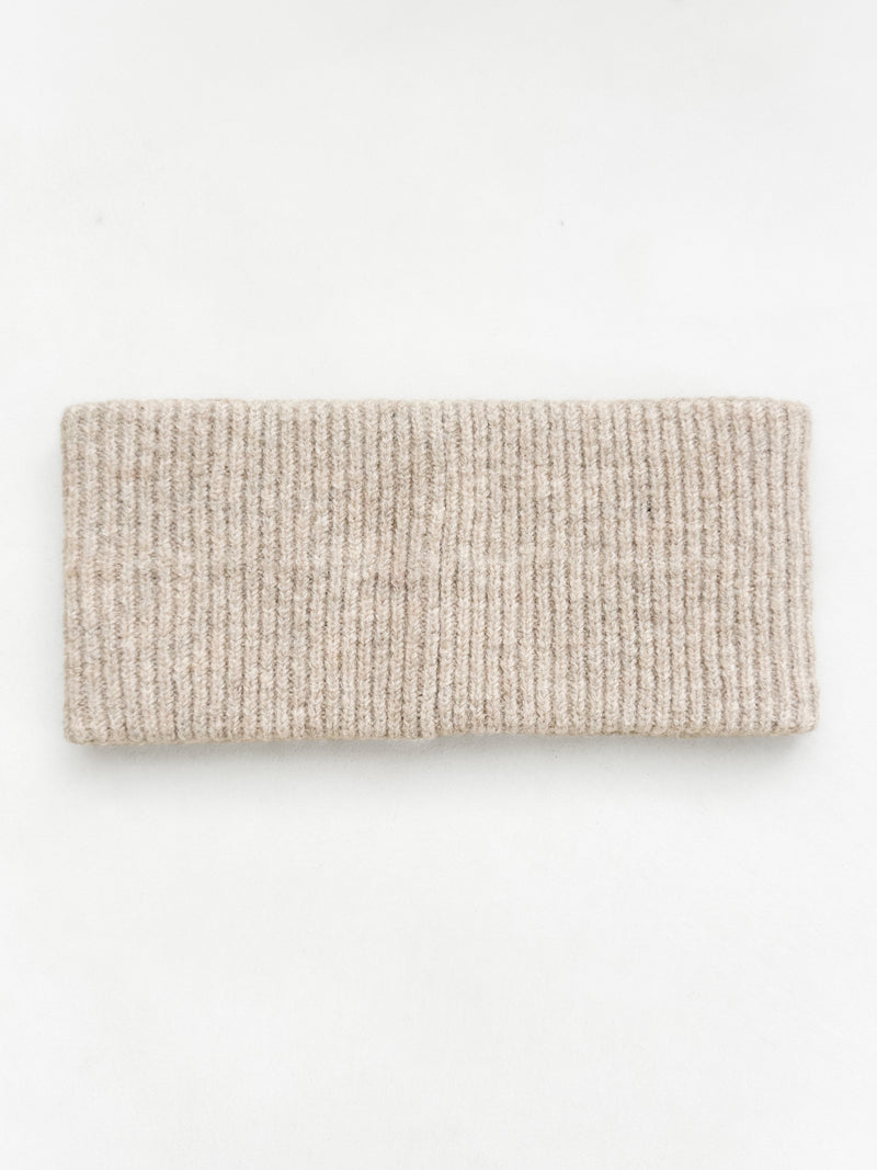 Label Knitted Headband - Taupe grillé