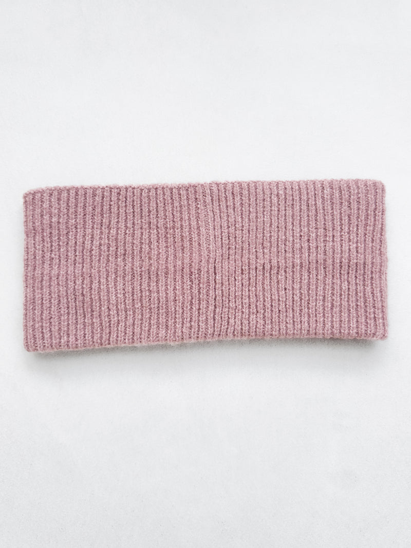 Label Knitted Headband - Dusty Pink