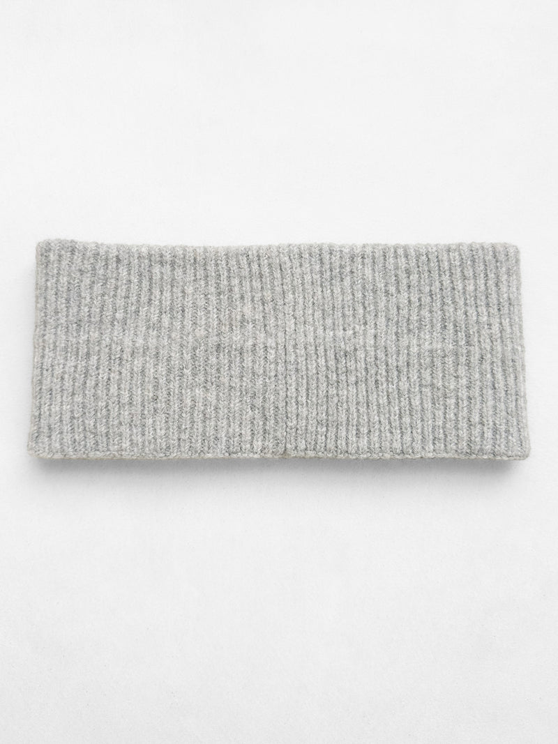 Label Knitted Headband - Mergelgrau