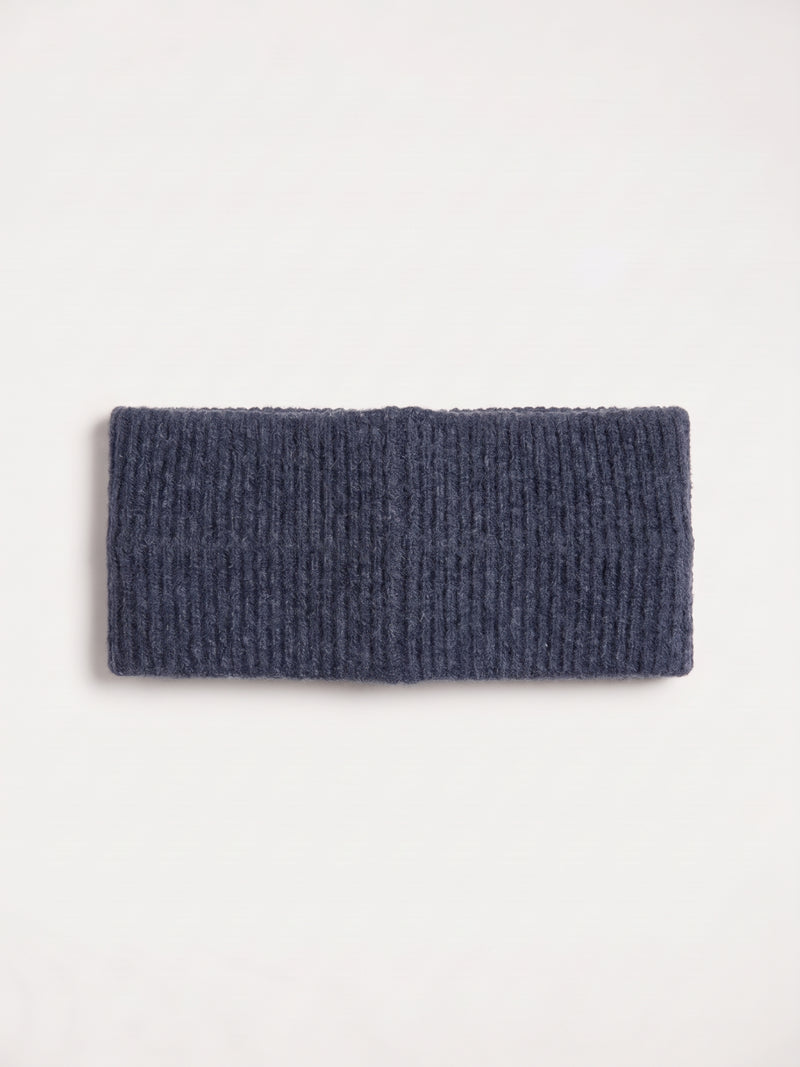 Label Knitted Headband - True Navy