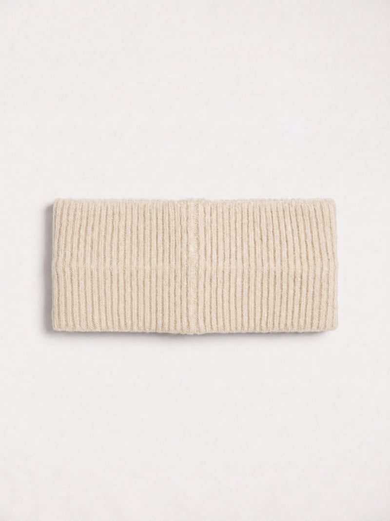 Label Knitted Headband - Vanilla
