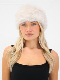 Gigi Faux Fur Headband - Ice Pink
