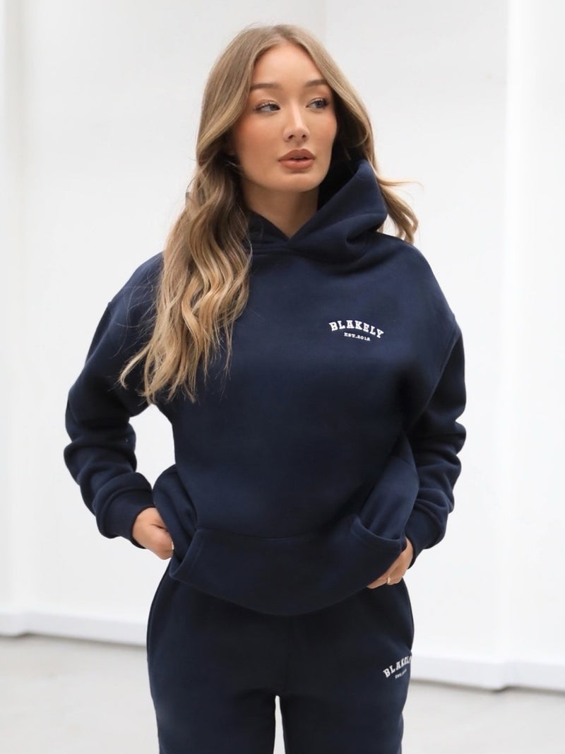 Heritage Oversized Hoodie Dark Navy Extra Small