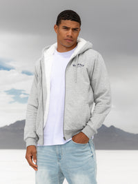 Heritage Zip Up Hoodie - Gris chiné