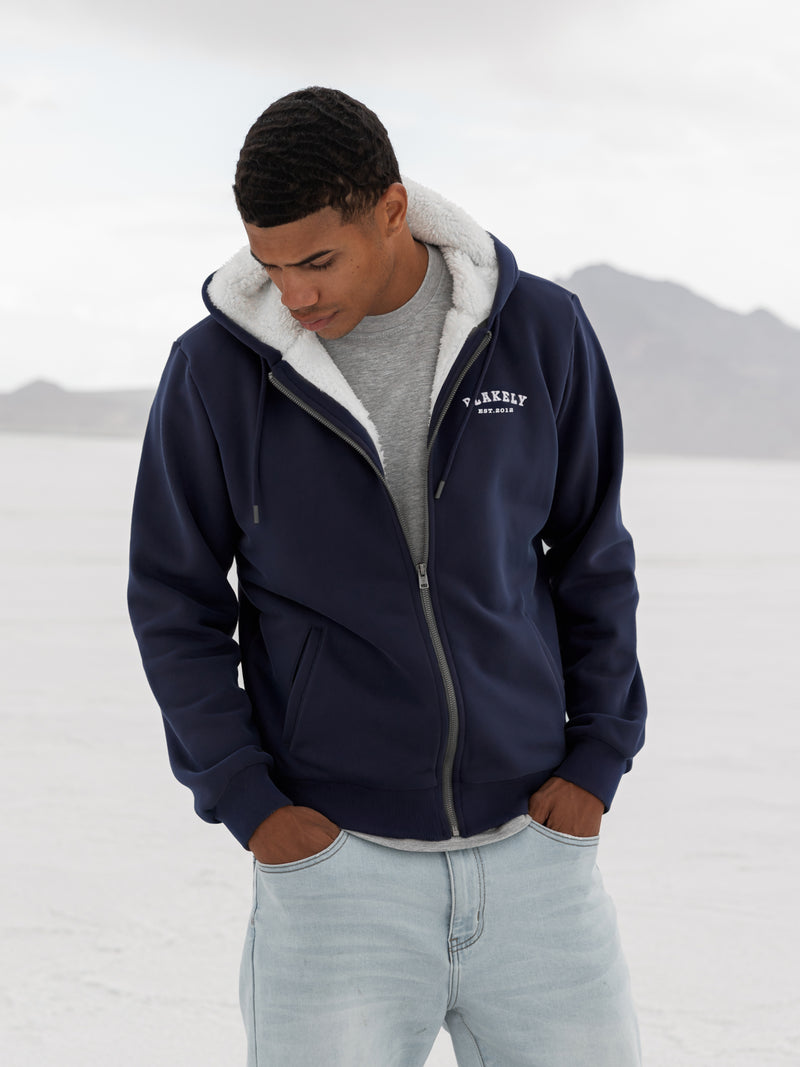 Heritage Zip Up Hoodie - Echte Marine