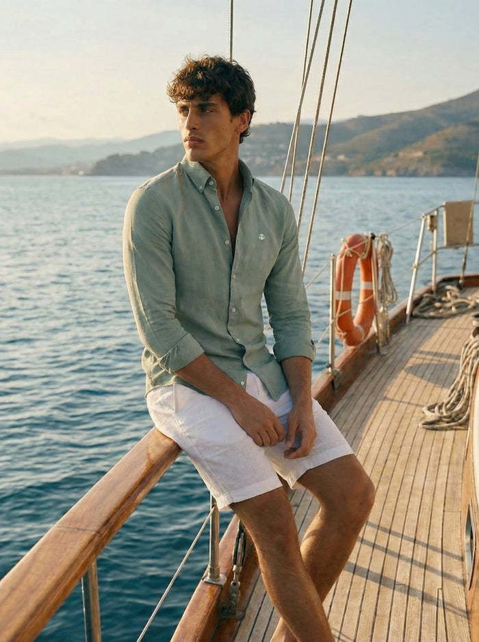 Hunter Long Sleeve Shirt - Mint Green