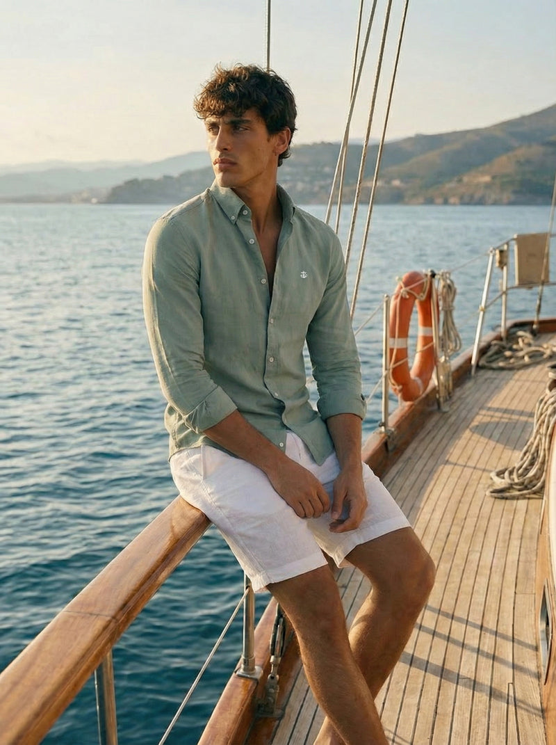 Hunter Long Sleeve Shirt - Mint Green