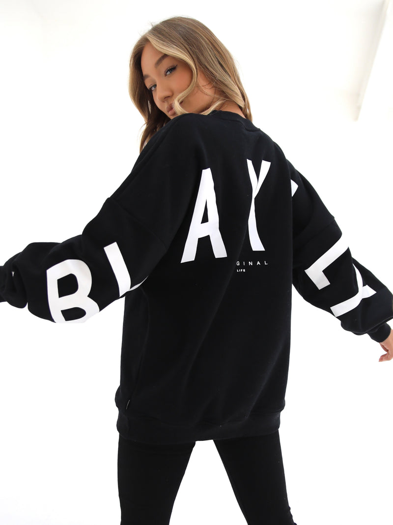 Kaufe den Blakely Schwarz Isabel Oversized Pullover Kostenlose