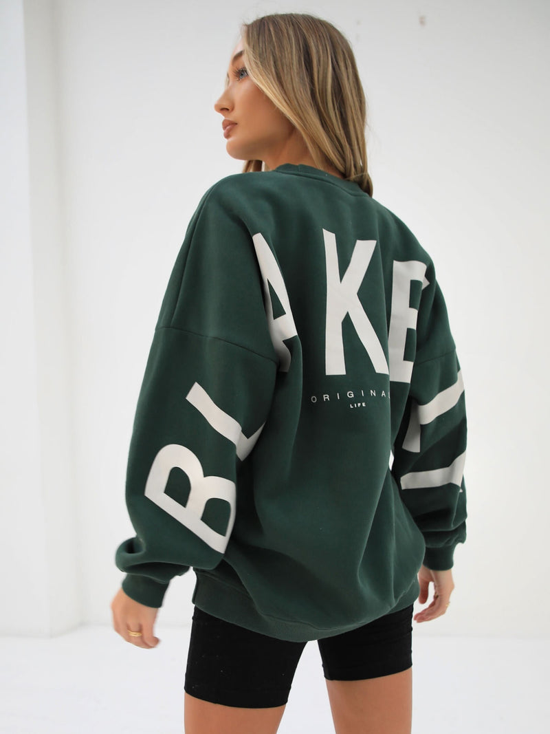 Isabel Oversized Jumper - Dark Green