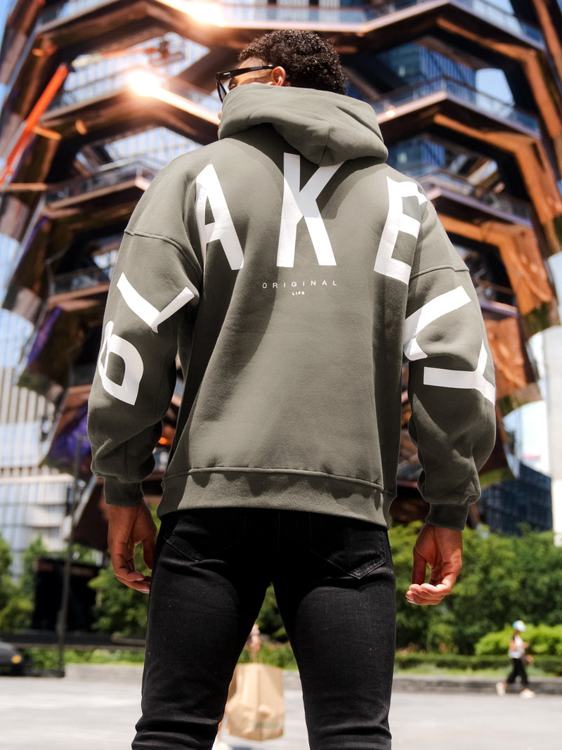 Idris Oversized Hoodie - Vert Safari