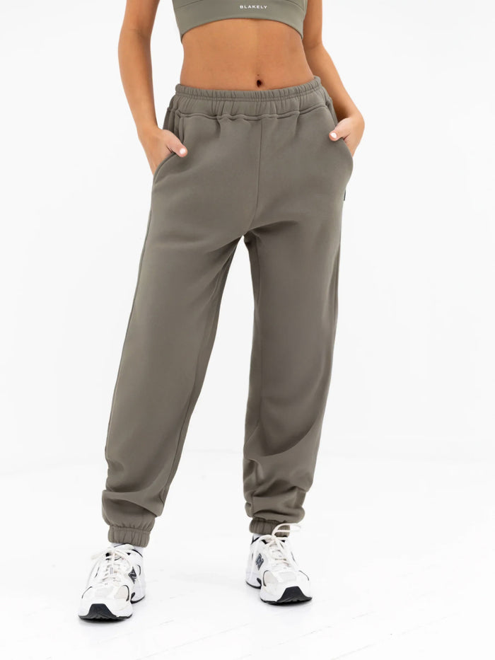 Isabel Cuffed Sweatpants - Safarigrün