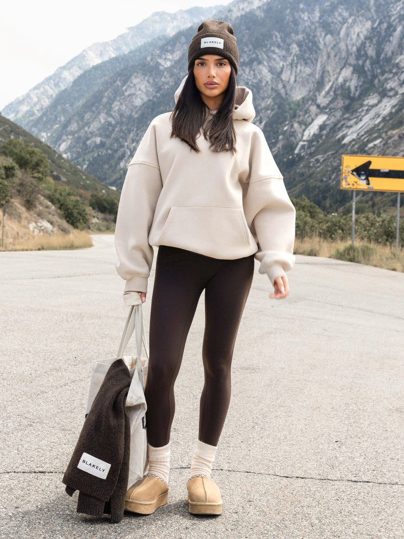 Isabel Oversized Hoodie - Sanftes Taupe