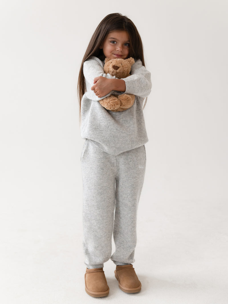 Mini Knitted Jumper - Marl Grey