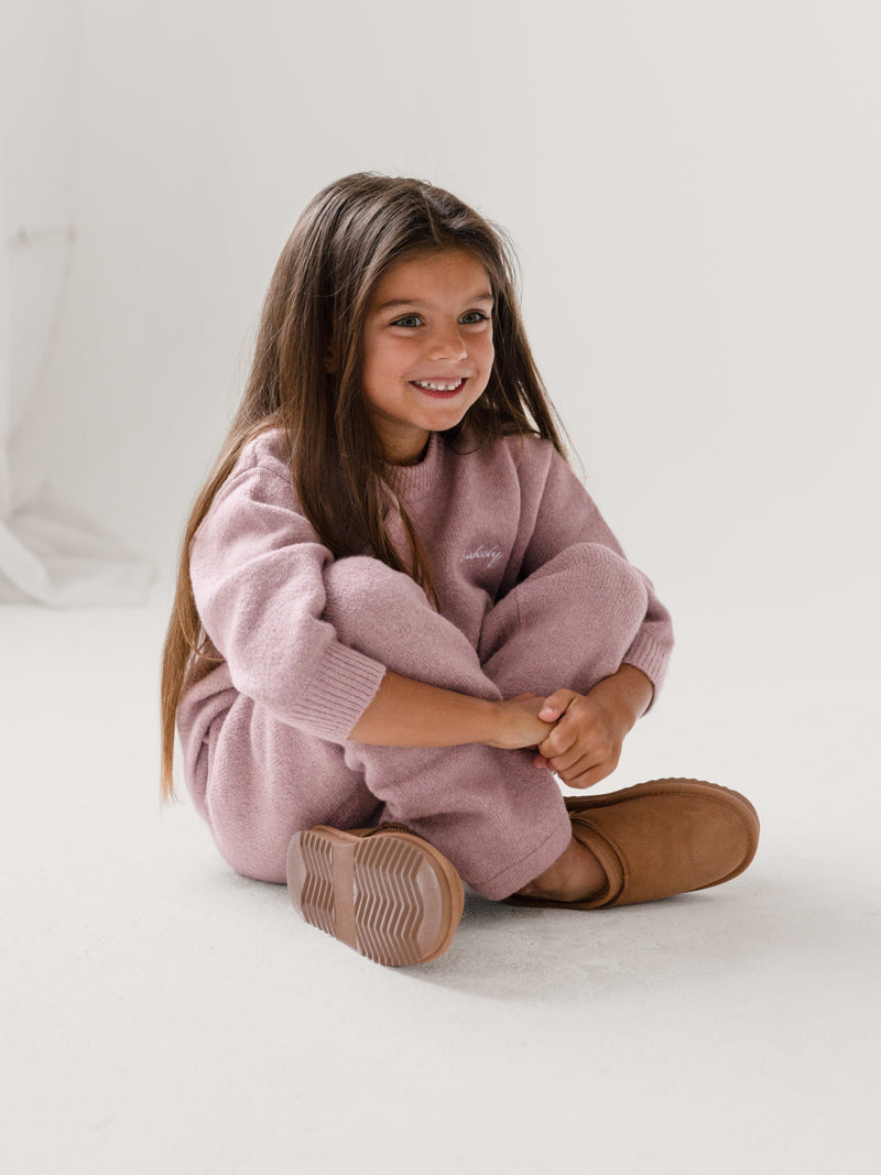 Mini Knitted Jumper - Dusty Pink