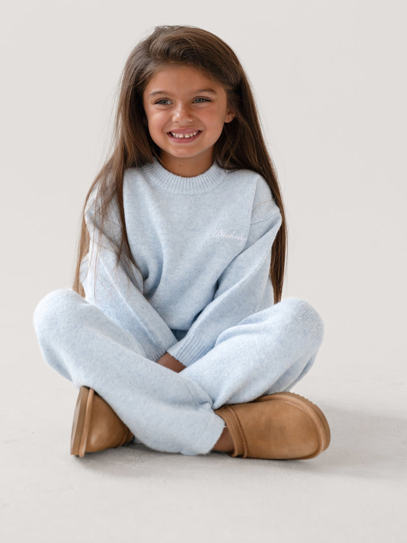 Mini Knitted Sweatpants - Baby Blue