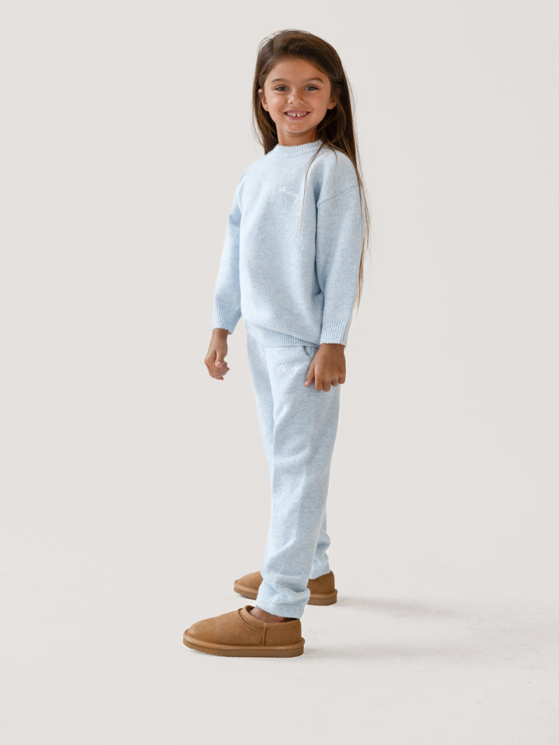 Mini Knitted Sweatpants - Baby Blue