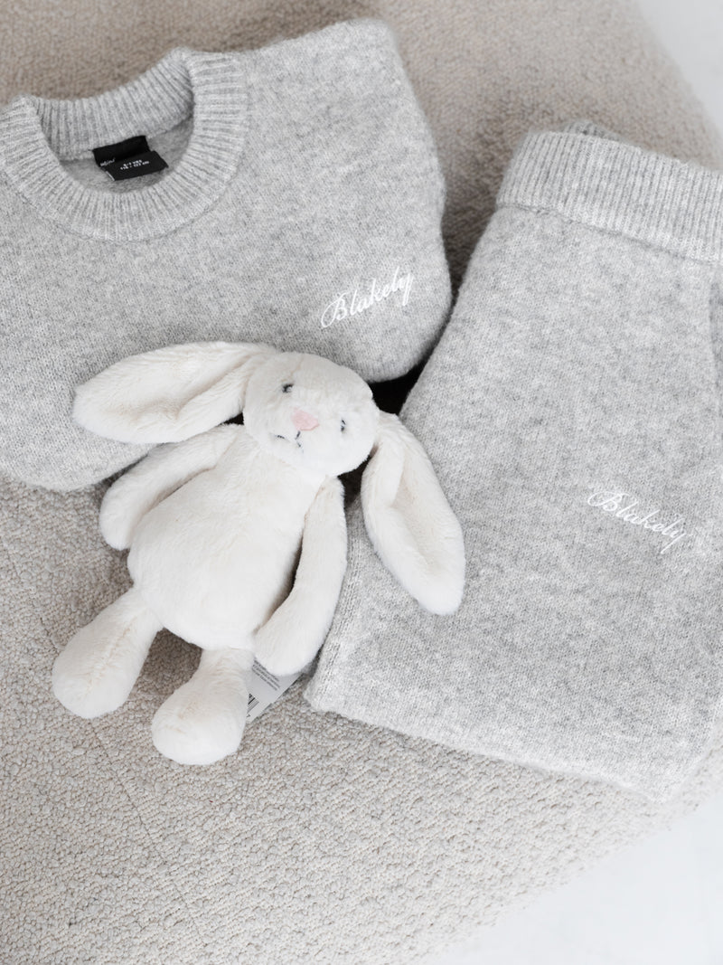 Mini Knitted Sweatpants  - Marl Grey