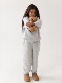 Mini Knitted Sweatpants  - Marl Grey