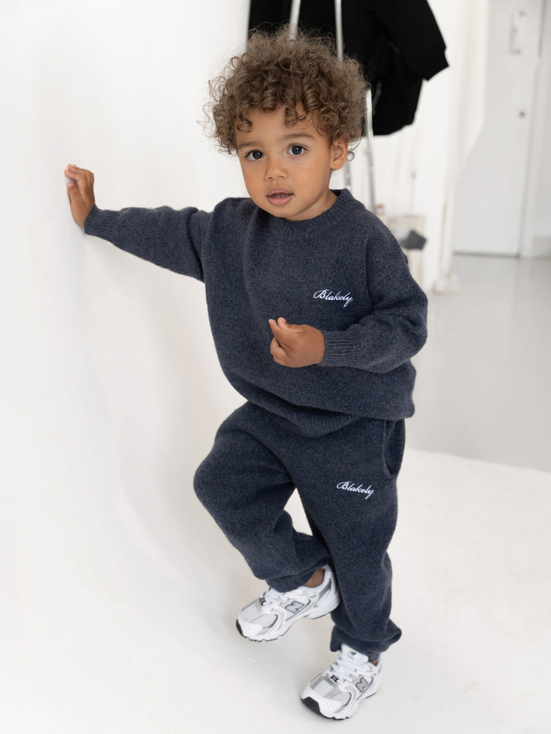 Mini Knitted Sweatpants - Echte Marine