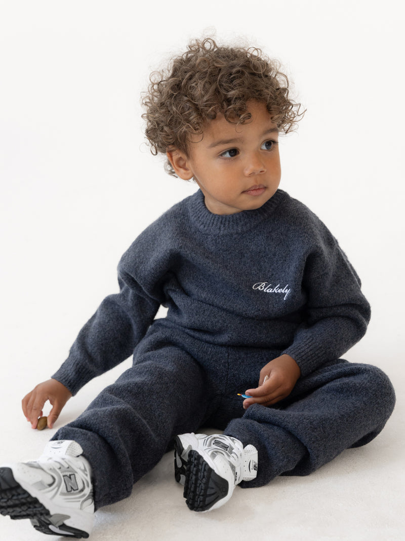 Mini Knitted Sweatpants - Echte Marine