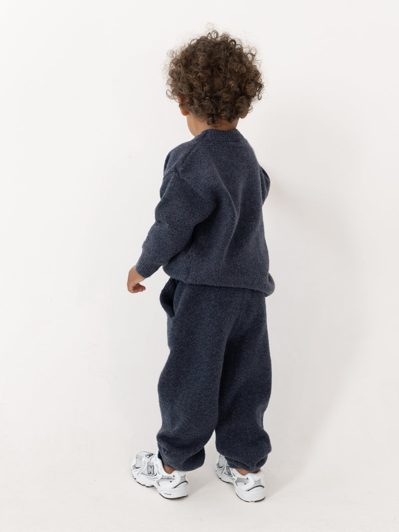 Mini Knitted Sweatpants - Echte Marine