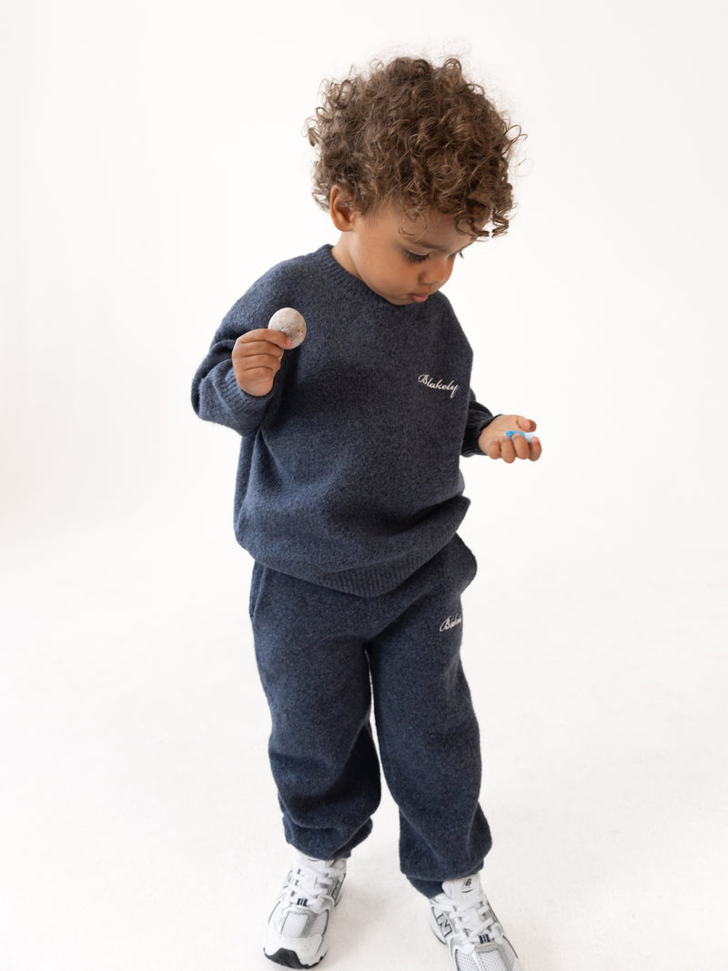 Mini Knitted Sweatpants - Echte Marine