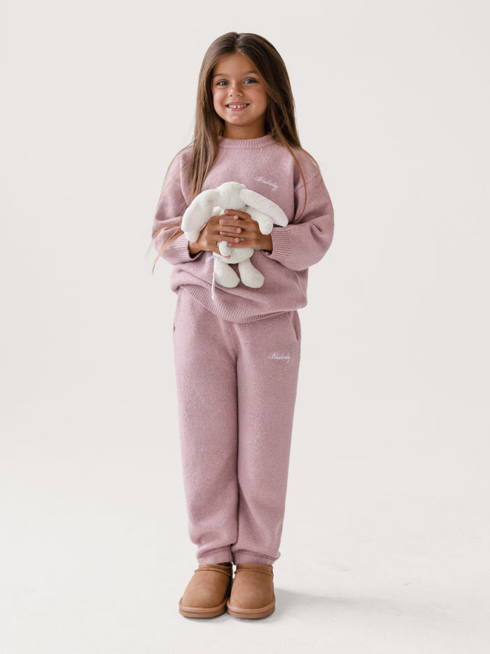 Mini Knitted Sweatpants - Staubiges Rosa