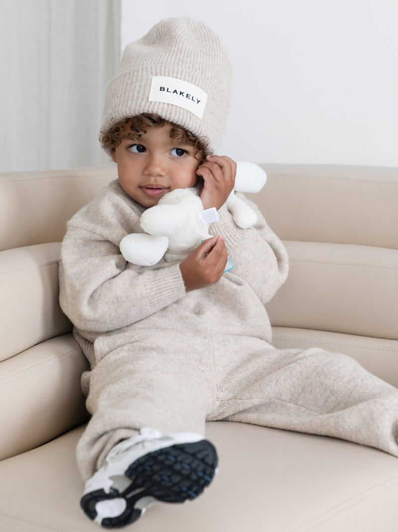 Mini Knitted Sweatpants - Geröstetes Taupe