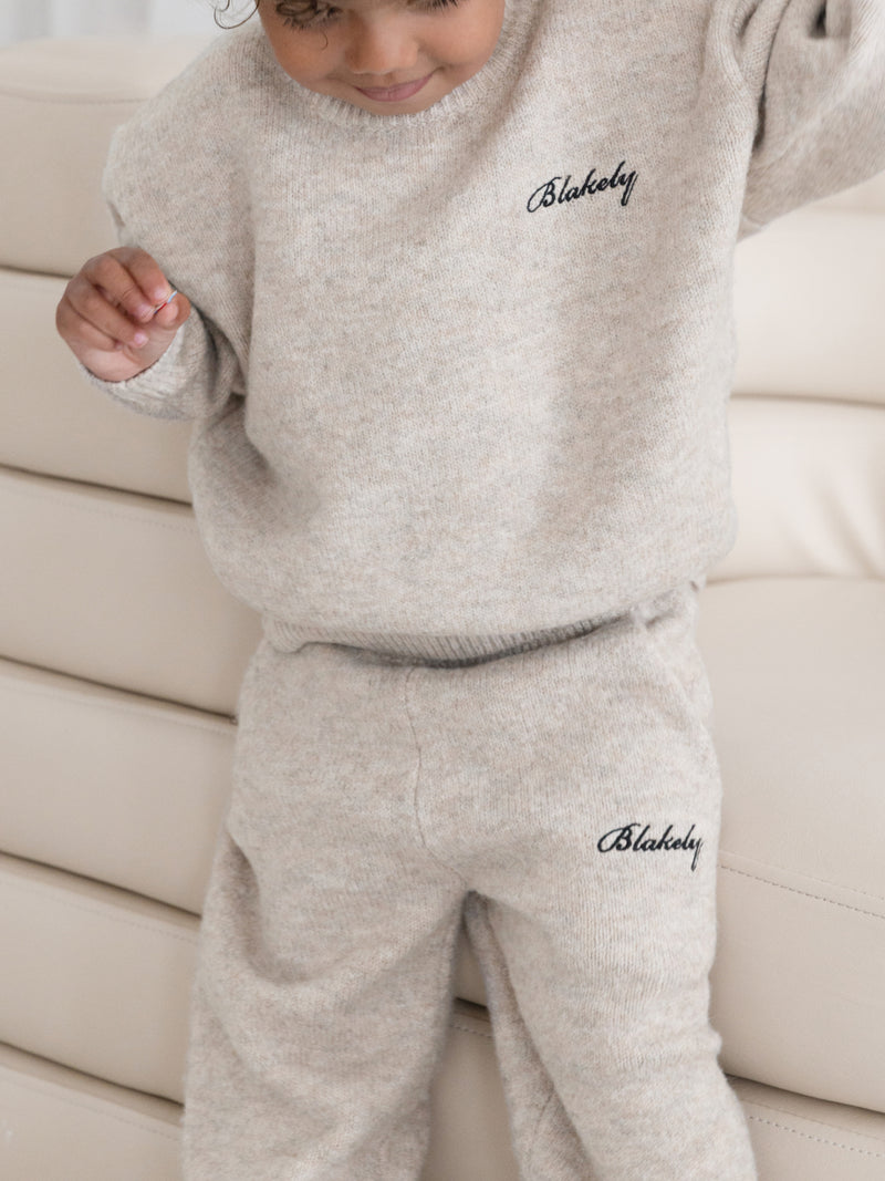 Mini Knitted Sweatpants - Geröstetes Taupe