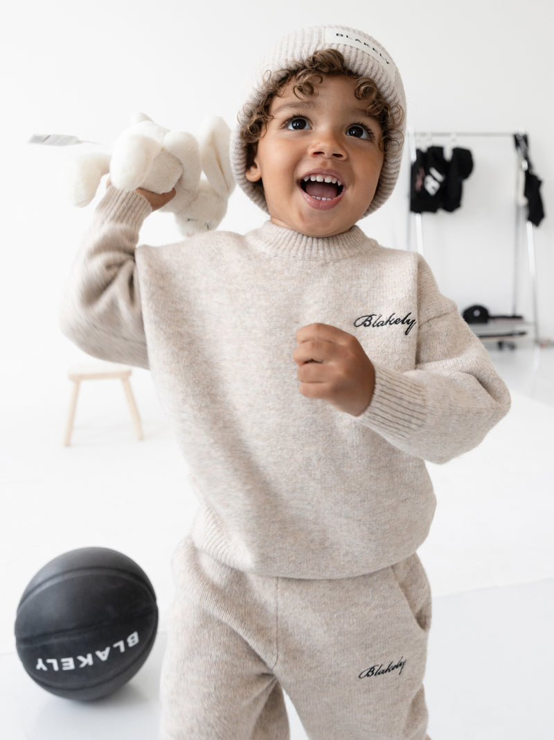 Mini Knitted Sweatpants - Geröstetes Taupe