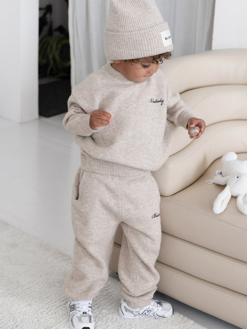 Mini Knitted Sweatpants - Geröstetes Taupe