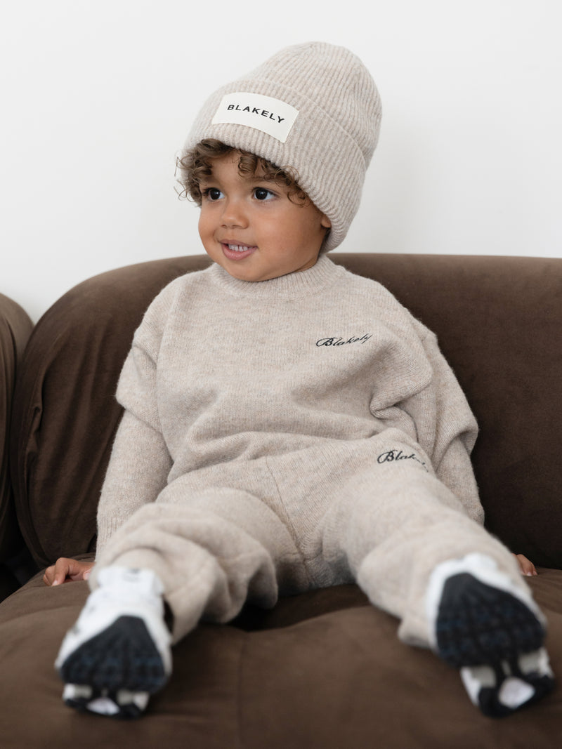 Mini Knitted Sweatpants - Geröstetes Taupe