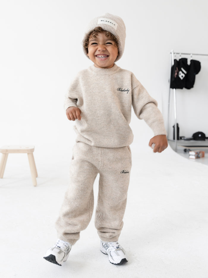 Mini Knitted Sweatpants - Geröstetes Taupe