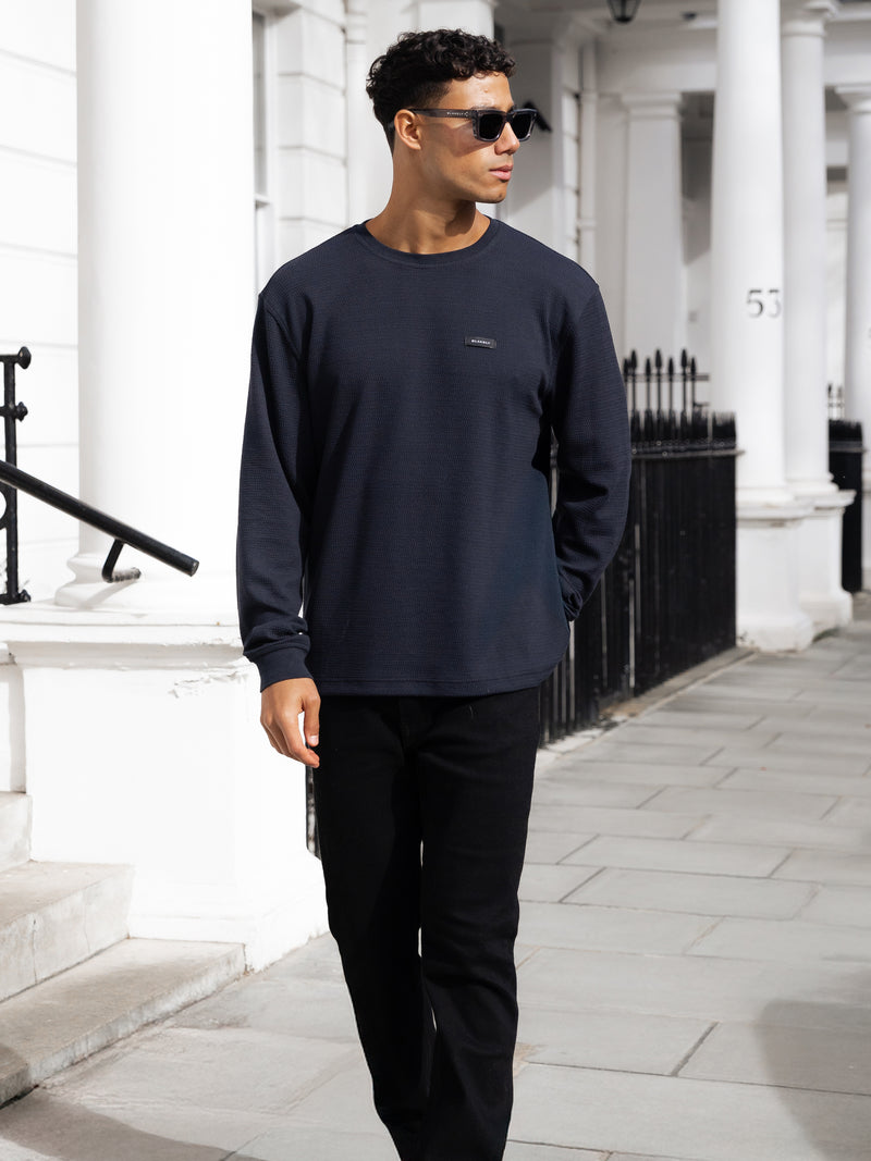 Keston Long Sleeve Top - Echte marine
