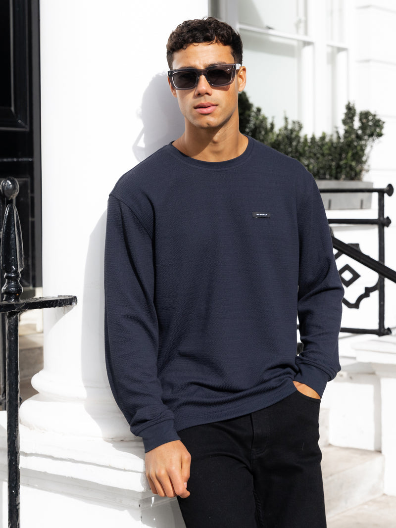 Keston Long Sleeve Top - Echte marine