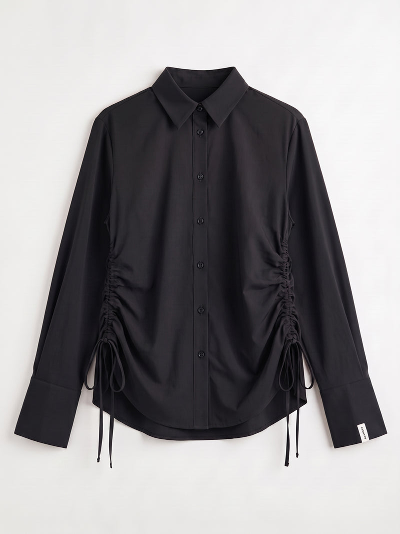 Kaia Oversized Poplin Shirt - Black