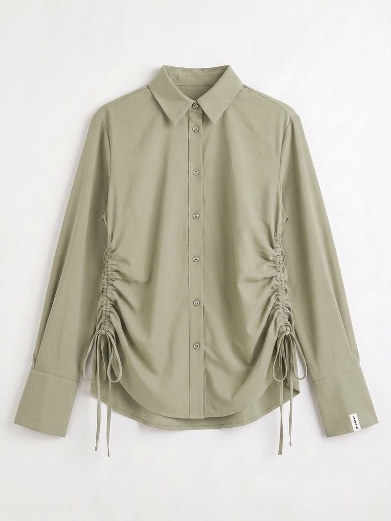 Kaia Oversized Poplin Shirt - Pistachio