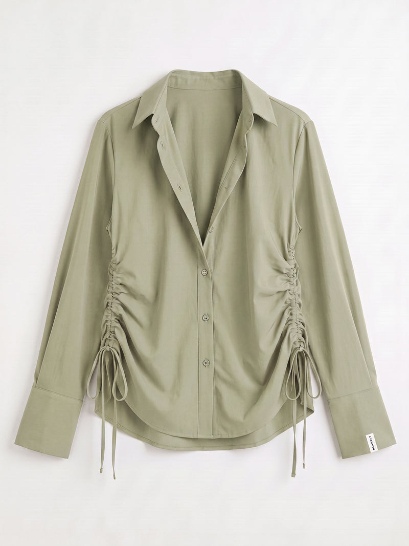 Kaia Oversized Poplin Shirt - Pistachio