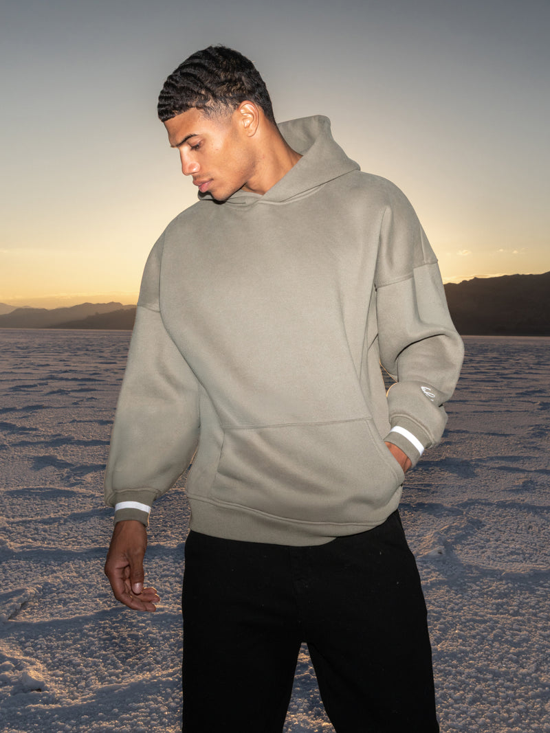 Abel Relaxed Hoodie - Safarigrün