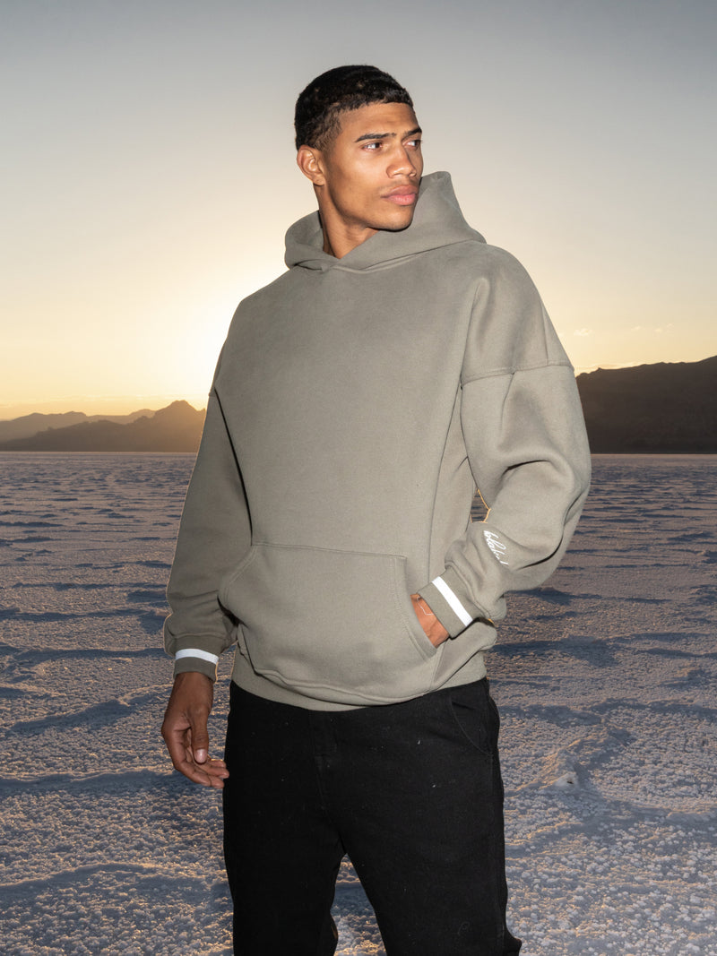 Abel Relaxed Hoodie - Safarigrün