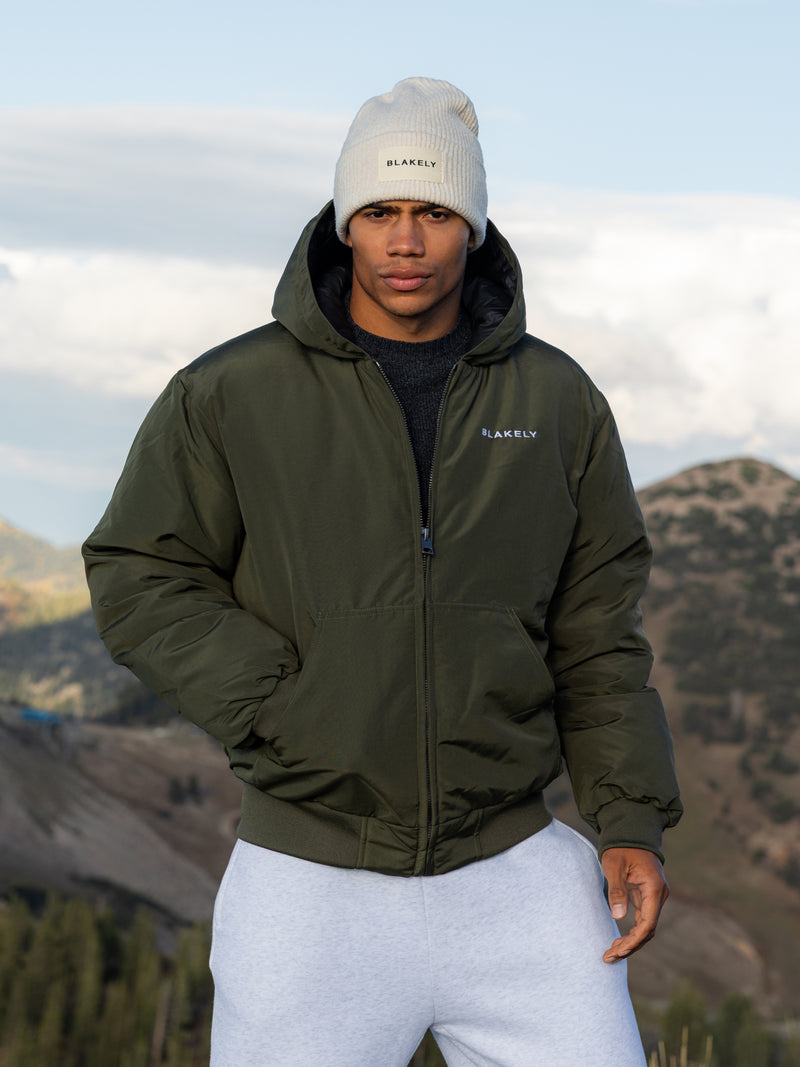 Layton Hooded Jacket - Khaki Green