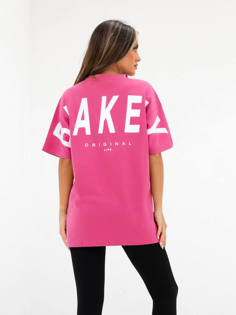 Isabel Oversized T-Shirt - Knallrosa