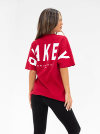 Isabel Oversized T-Shirt - Kirschrot