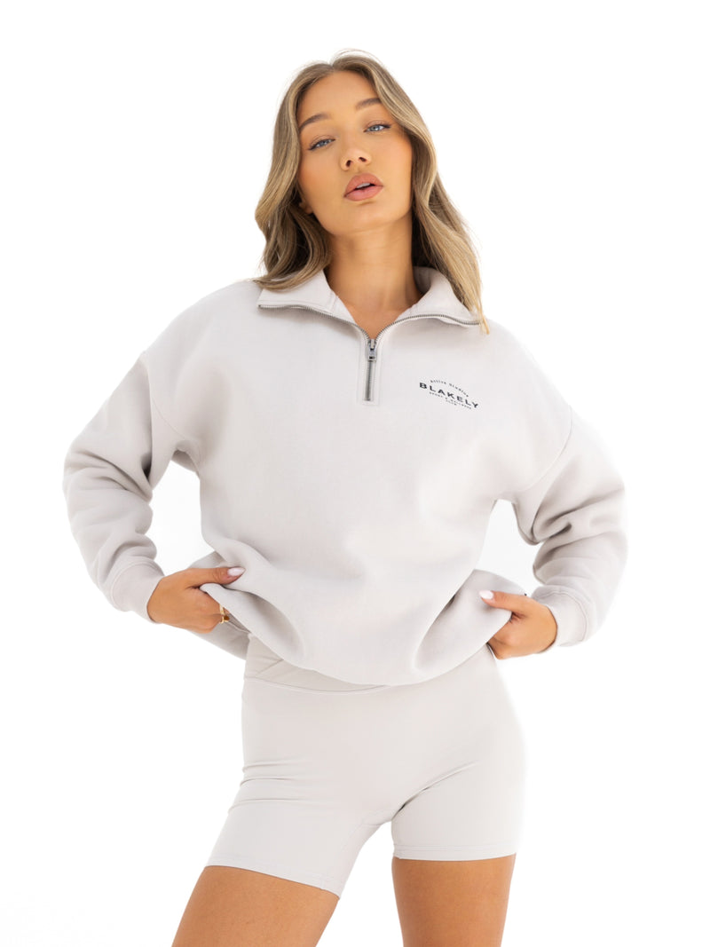 Active Studios 1/4 Zip Jumper - Elfenbein