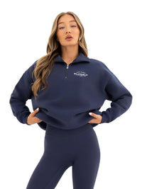 Active Studios 1/4 Zip Jumper - Echtes Marineblau